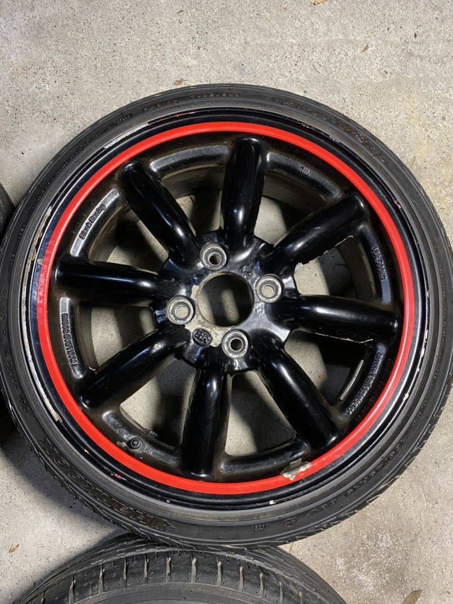 ブラックレーシング 日本製 ホイール 4本 4H-100 15インチ 6.5J+45 
