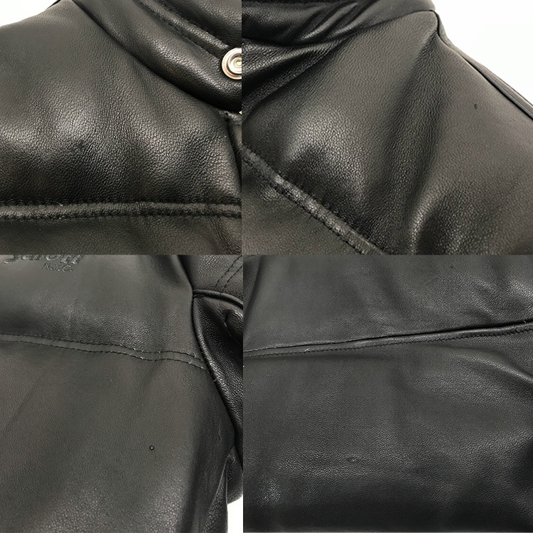 Schott ショット レザー ダウン ジャケット ライダース ラムレザー 羊