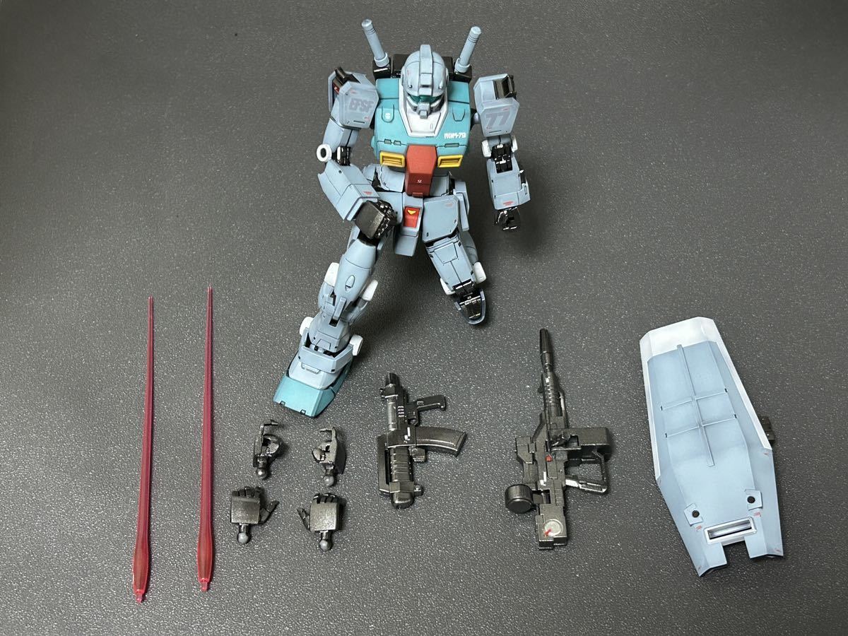 HG 1/144 RGM-79 GM スレッガー搭乗機 塗装完成品 RGM-79 1⁄
