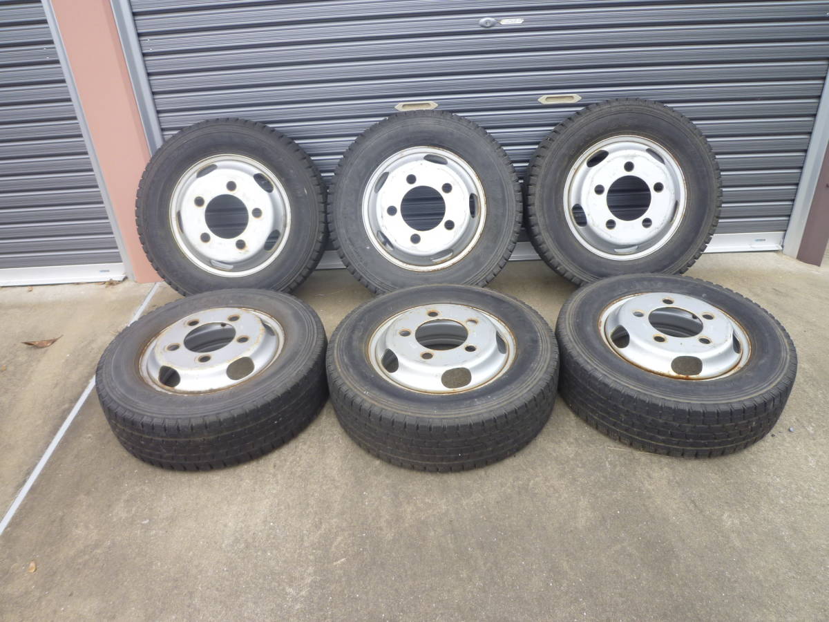 195/75R15 スタッドレスタイヤホイール6本セット エルフタイタン