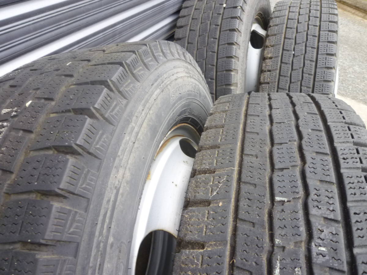 195/75R15 スタッドレスタイヤホイール6本セット エルフタイタン 
