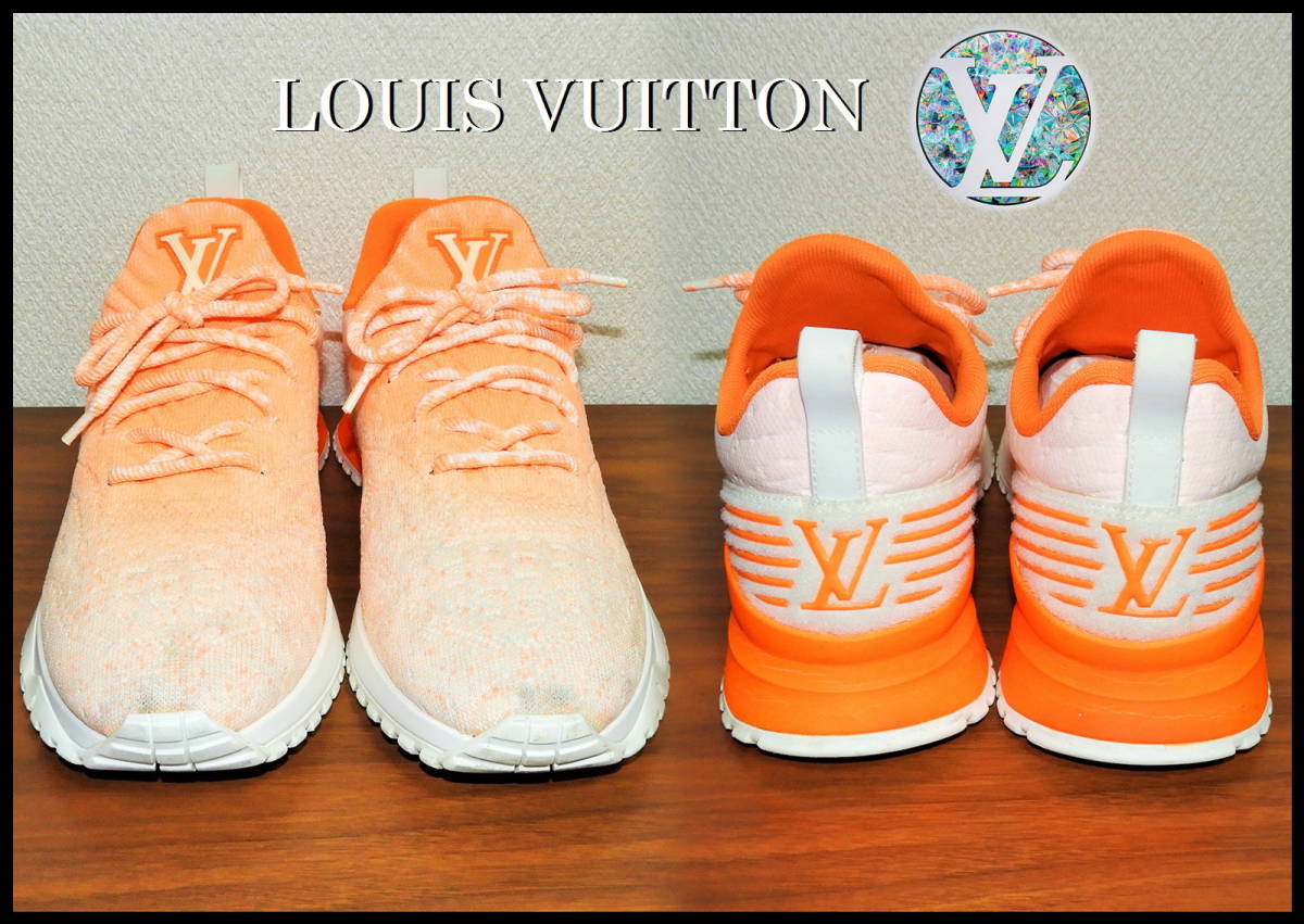 即完売 LOUIS VUITTON V.N.Rラインスニーカー ルイヴィトン オレンジ 