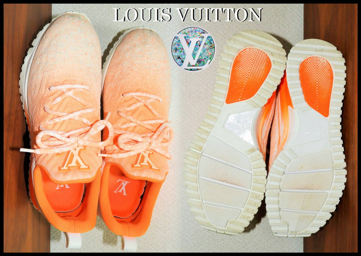 即完売 LOUIS VUITTON V.N.Rラインスニーカー ルイヴィトン オレンジ 