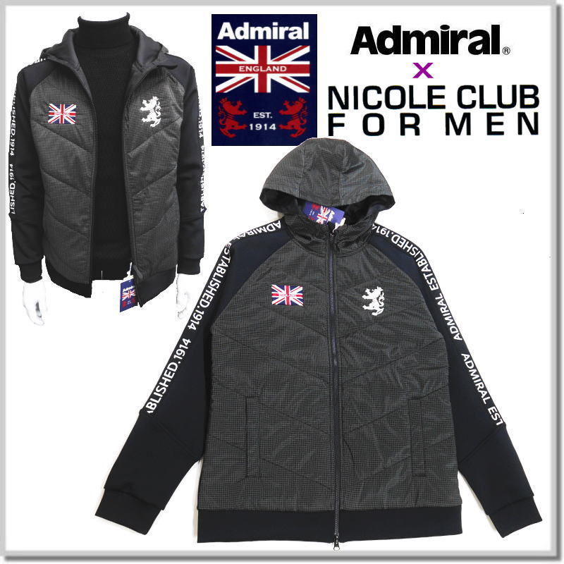 ニコルクラブフォーメン NICOLE CLUB FOR MEN Admiral別注中綿ブルゾン 2564-3704-49(BLACK)-46(M) パーカー