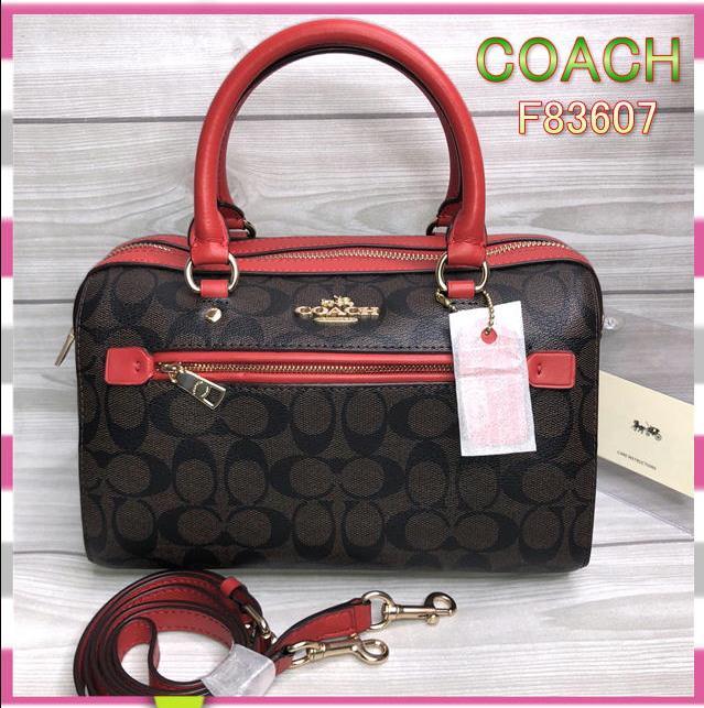 新作//COACHコーチシグネチャーレザーローワン サッチェル 2WAY 