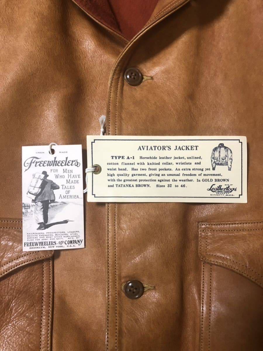 フリーホイーラーズ Ａ-1 ゴールドブラウン　38 フリーホイーラーズ freewheelers レザージャケット フライト