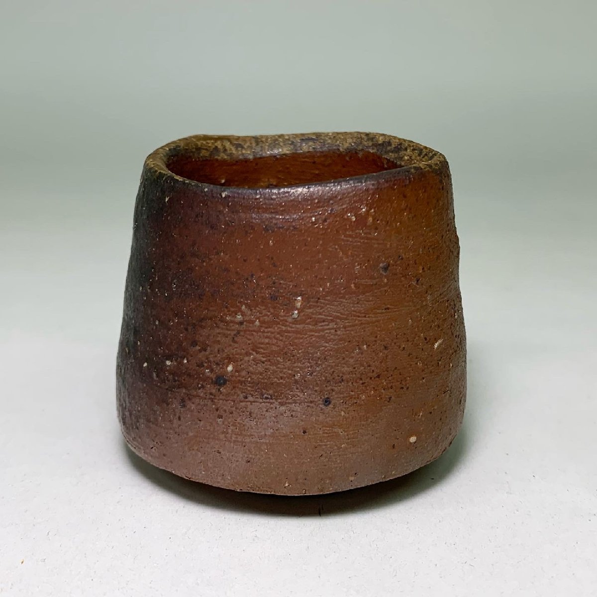 京全】備前焼 中村眞 造 備前ぐい呑 共箱栞 酒器 茶道具 検) 中村真 父