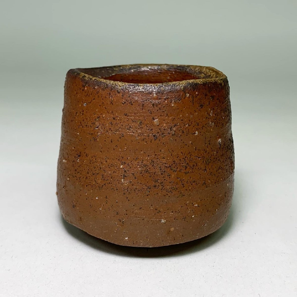 京全】備前焼 中村眞 造 備前ぐい呑 共箱栞 酒器 茶道具 検) 中村真 父