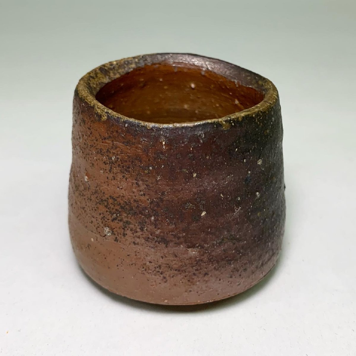京全】備前焼 中村眞 造 備前ぐい呑 共箱栞 酒器 茶道具 検) 中村真 父