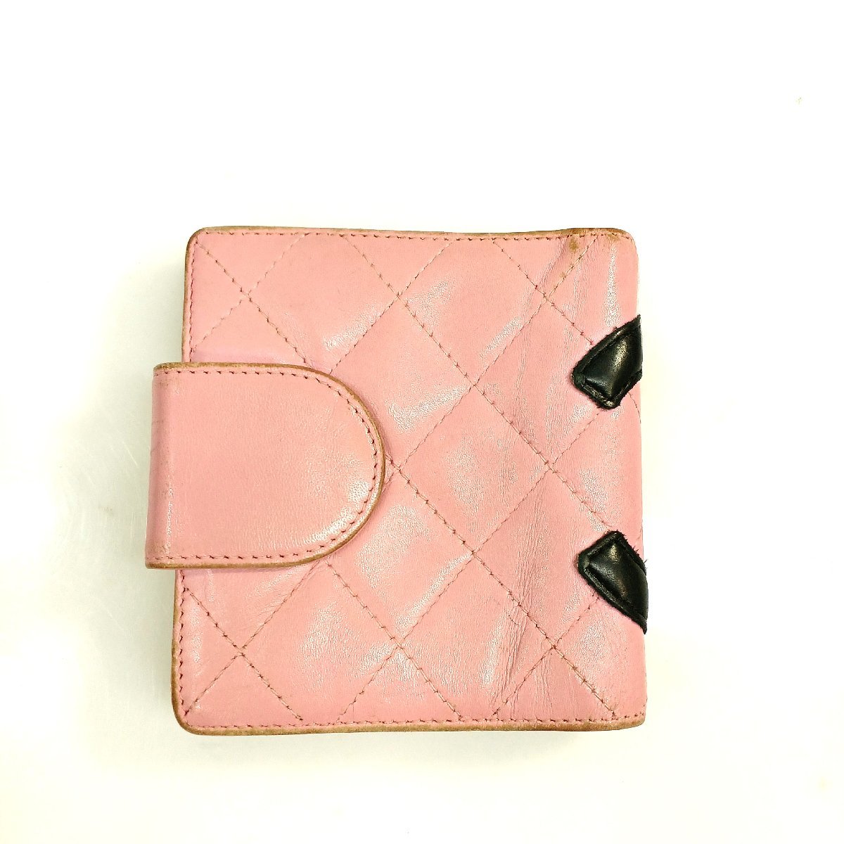 カンボンライン シャネル CHANEL がま口 財布 ピンク 白 黒 ブラック 