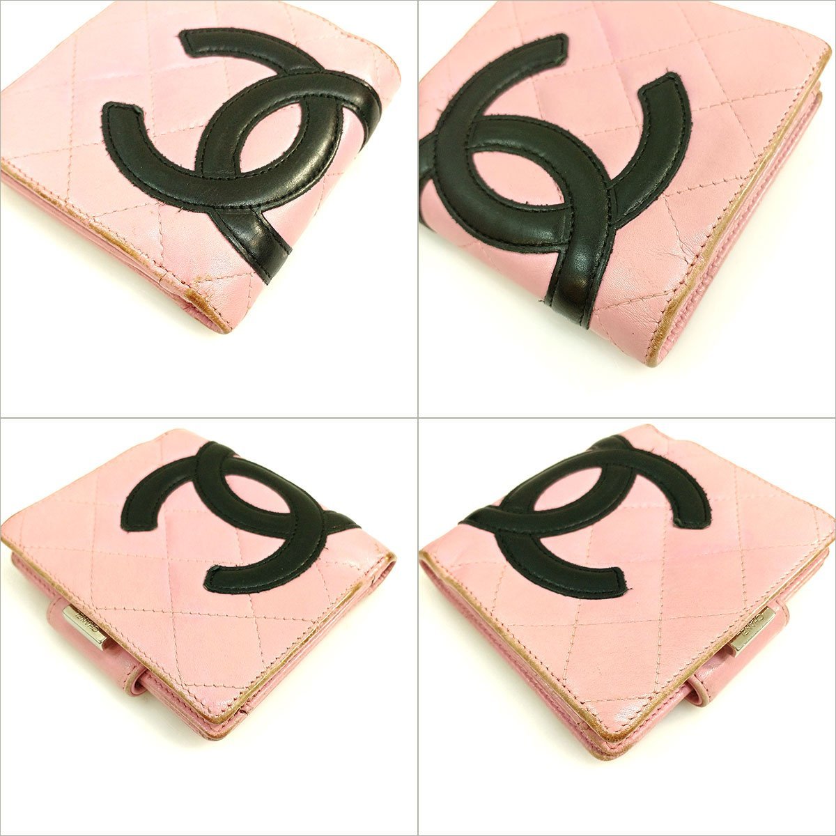 カンボンライン シャネル CHANEL がま口 財布 ピンク 白 黒 ブラック 