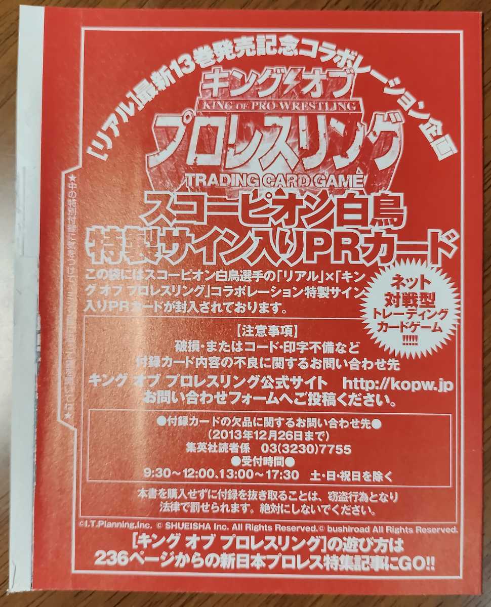 リアル 付録 クリアファイル ピンナップ 5〜7巻 別バージョン 