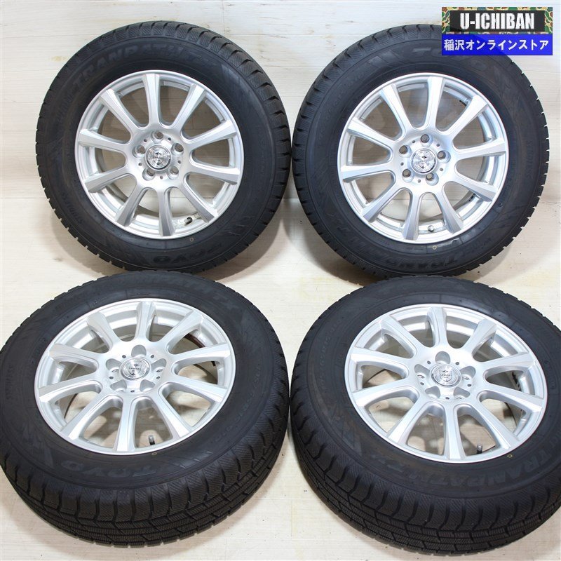 195/65R15 プリウス 等 ジョーカー 6-15+43 5H100 2021年製 トーヨー トランパスTX 15インチ スタッドレス 4本セット 009 プリウス 195&frasl;65R15 等 TOYOTA 0 バリ溝！キレイ！ほぼ10分☆プリウス