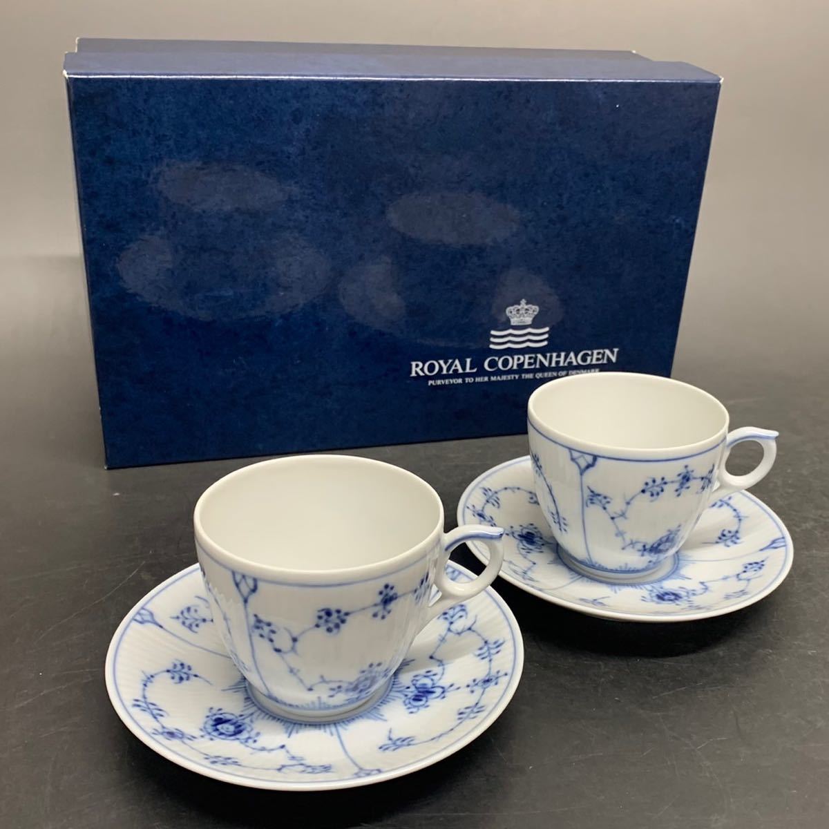  Royal Copenhagen ロイヤルコペンハーゲン ブルー フルーテッド プレイン ペアコーヒーカップ＆ソーサー 箱有り/ 現状渡し②(ロイヤルコペンハーゲン)｜売買されたオークション情報、yahooの商品 ロイヤルコペンハーゲン