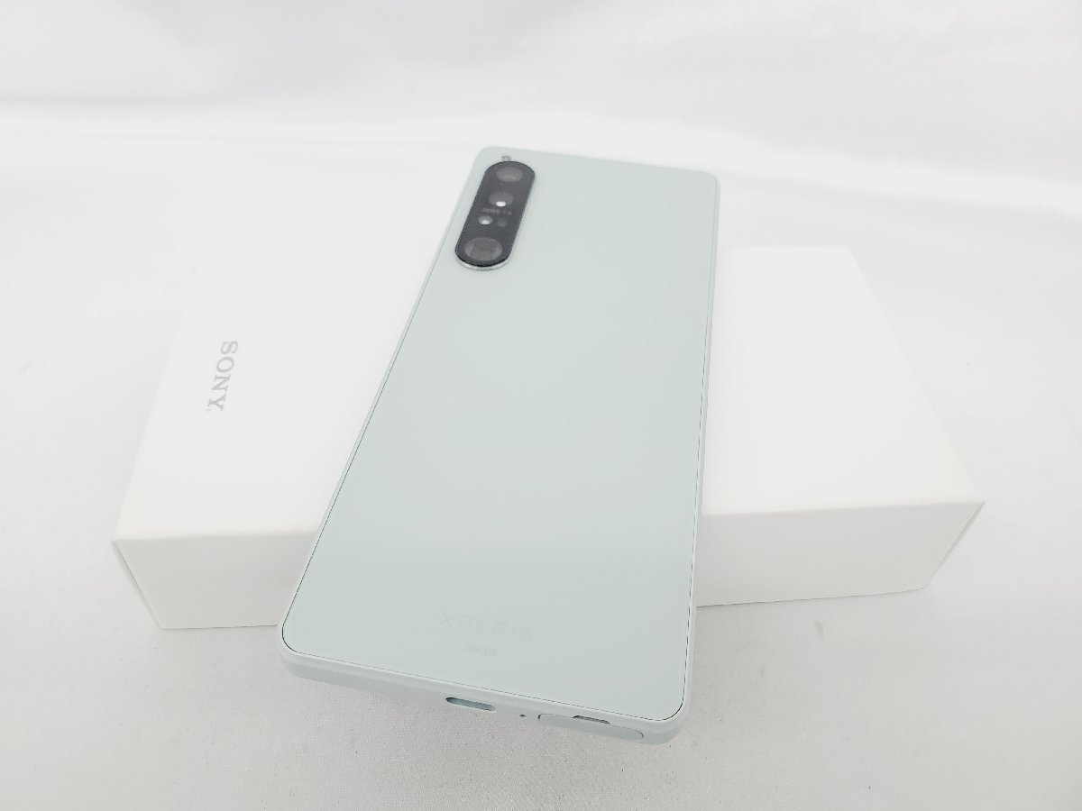 【美品】au by KDDI エーユー スマートフォン SONY XPERIA 1 IV SOG06 アイスホワイト 判定△ ※SIMロック解除済み 802135755 1211