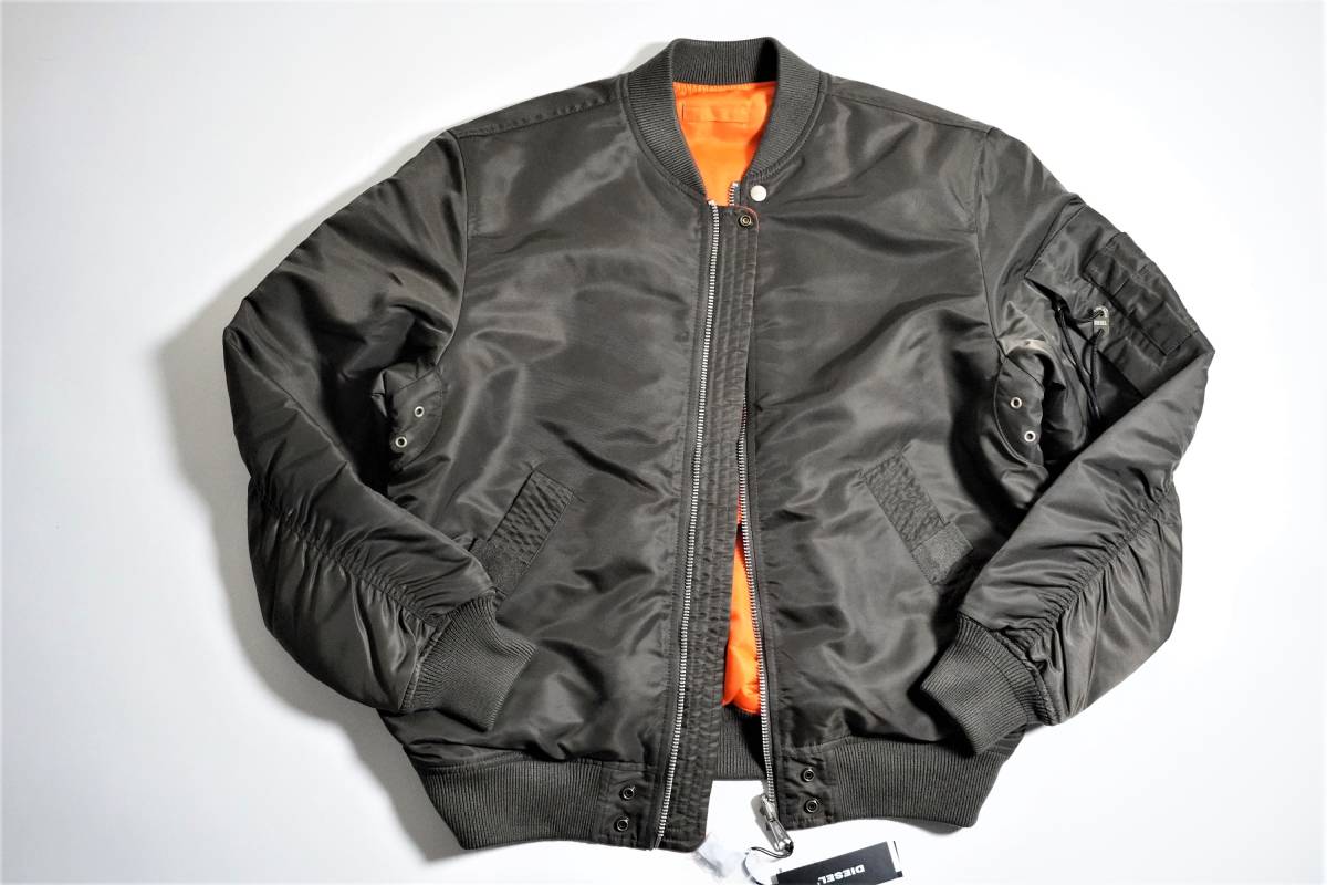 新作登場，得価 /正規品 4.6万 サイズM DIESEL ディーゼル J-ROSS-REV ナイロン リバーシブル ボンバージャケット ミリタリー MA-1ブルゾン(ジャンパー、ブルゾン)｜売買されたオークション情報、yahooの商品情報を 男性用
