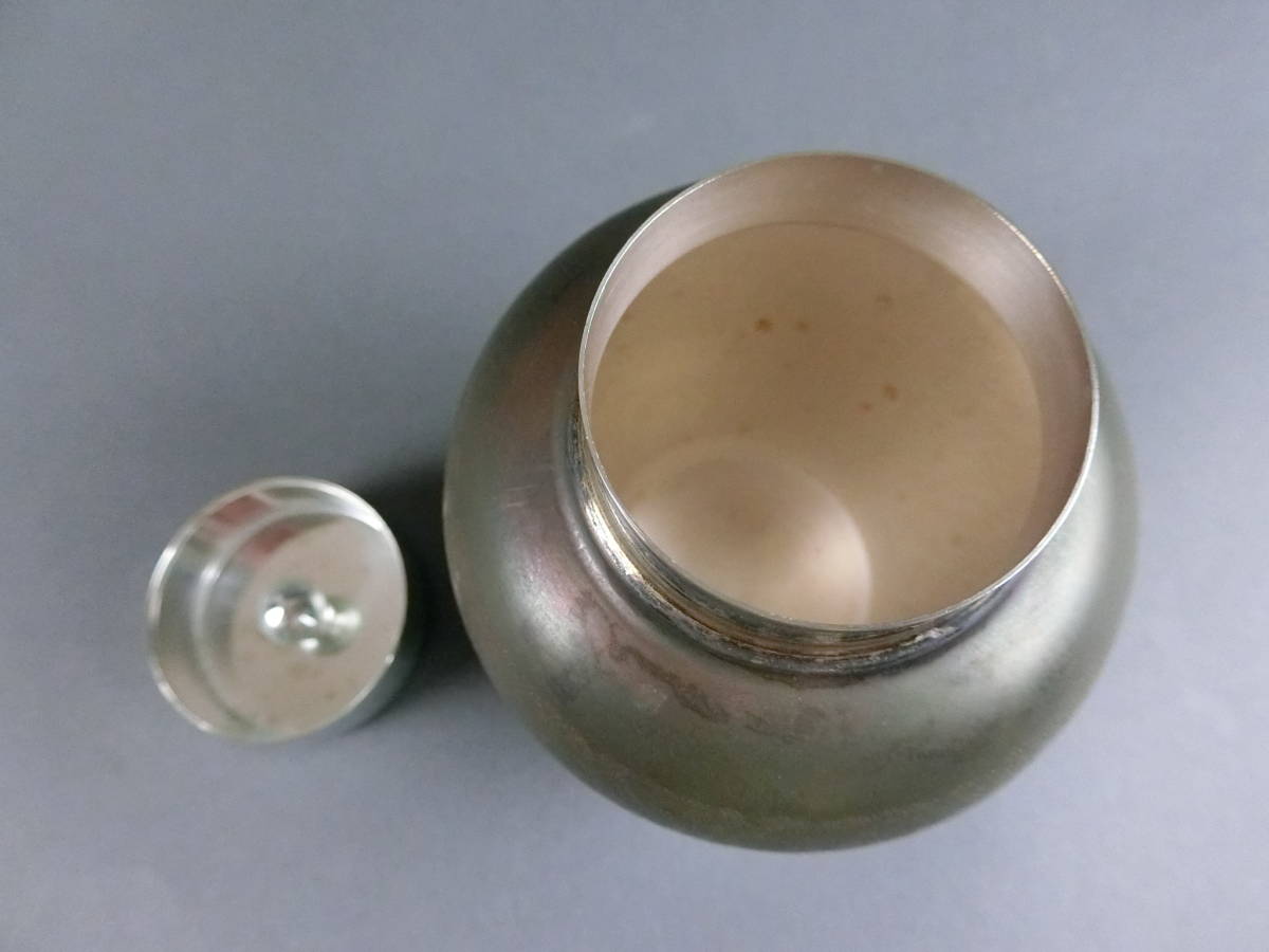 いぶし銀 煎茶道具 銀川堂 茶入れ 銀川堂◇いぶし銀◇茶器揃 時代物(A698)