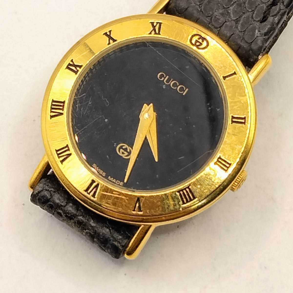 GUCCI グッチ 3000L ゴールド 0206297 インターロッキング スイス 