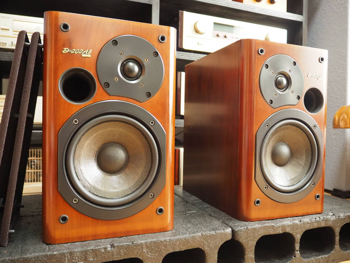 ☆ ONKYOスピーカー D-202A 同番№ペア エッジ交換済・音良好、動作品