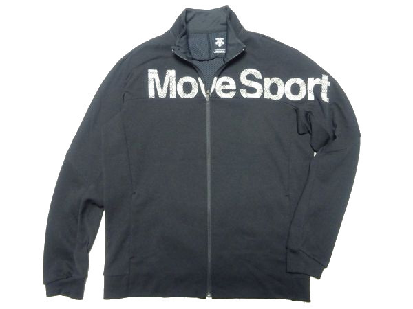 ★デサント★Move SportトラックジャケットXO/黒ムーブスポーツジャージDESCENTEシャツジャンパーメンズゴルフウェア