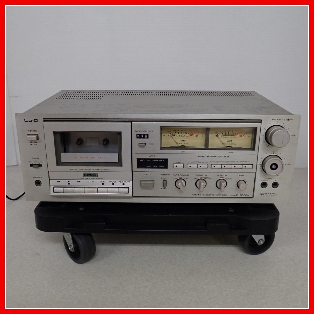 ★Lo-D カセットデッキ D-3300M 3ヘッドカセットデッキ HITACHI ローディ 通電のみ確認【40