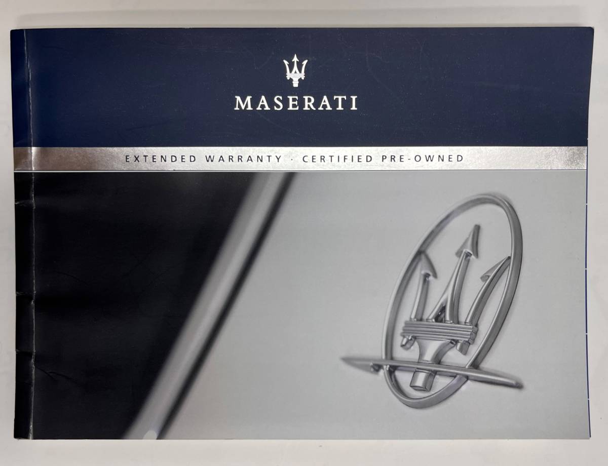 MASERATI マセラティ純正品 車検証入れ取説 カバーユーザー マセラティ ギブリ ☆取扱説明書 ☆車検証ケース（純正） マセラティ