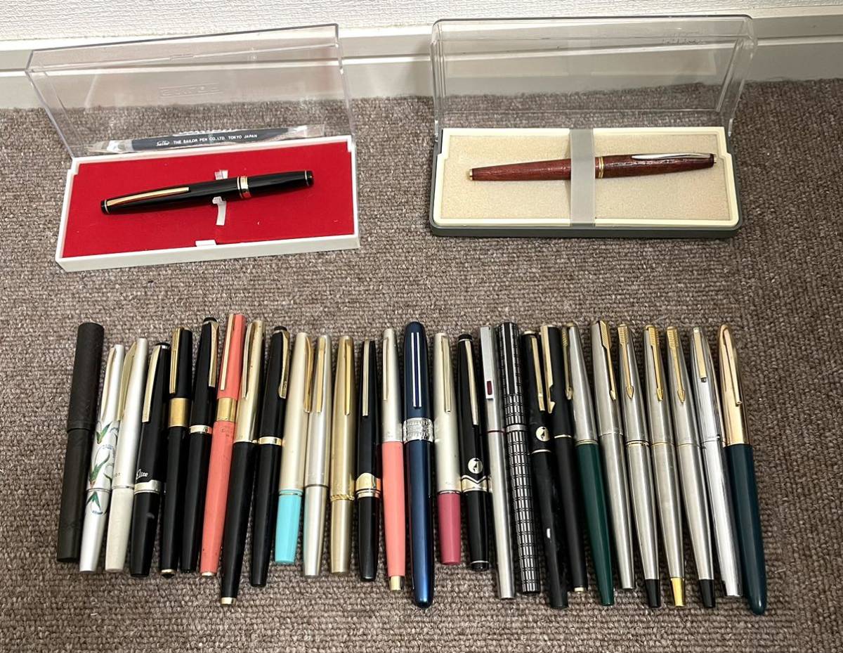 1円スタート　ジャンク　万年筆　まとめ　PARKER PILOT PLATINUM SAILOR 等