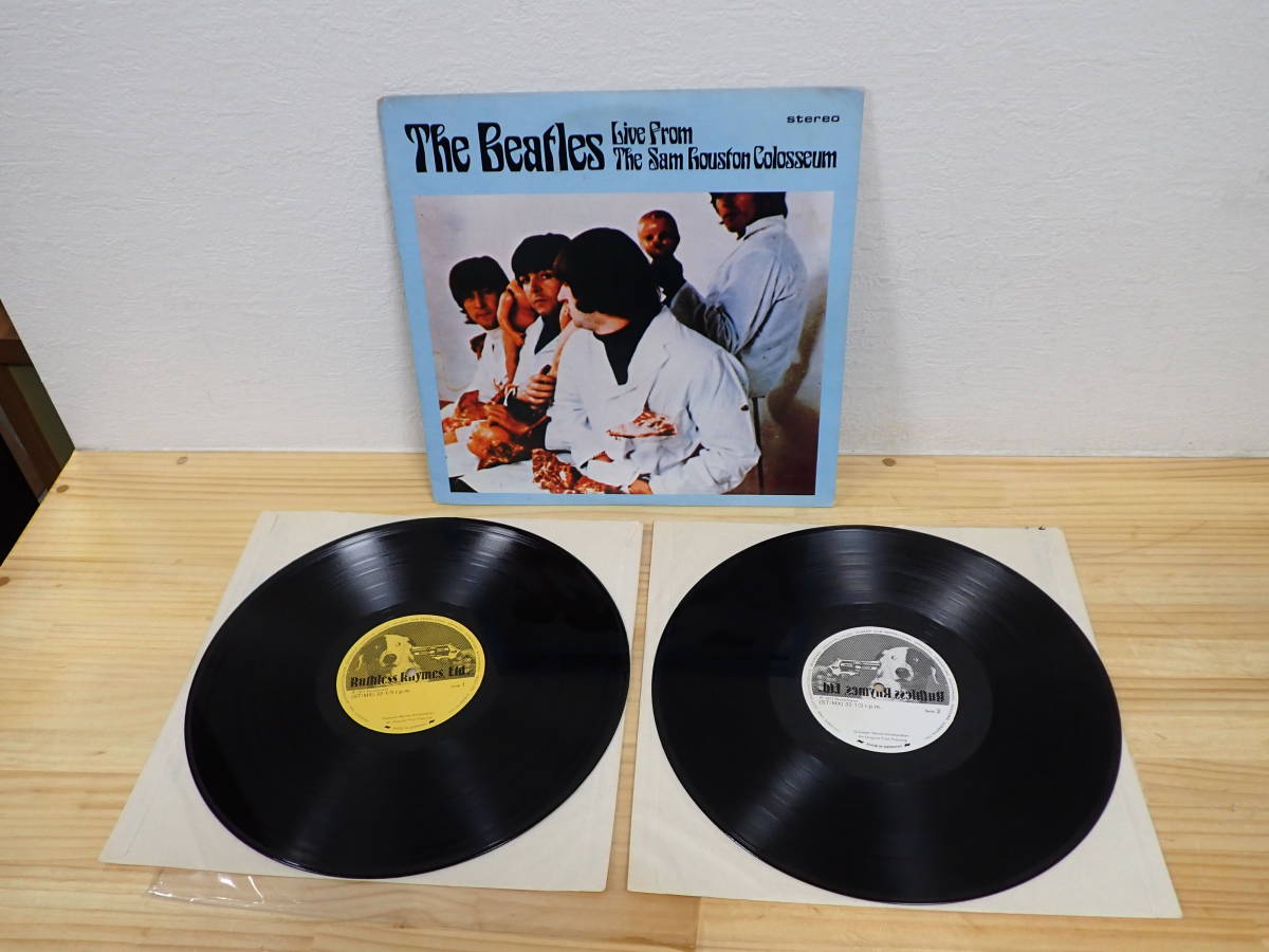 超激得，大得価 4123/F7A THE Beatles ビートルズ Live From The Sam Houston Coliseum ２枚組LP盤レコード Audifn BVP 006 ブート盤(THE BEATLES)｜売買されたオークション情報、yahooの商品情報をアーカイブ公開 - オークファン B