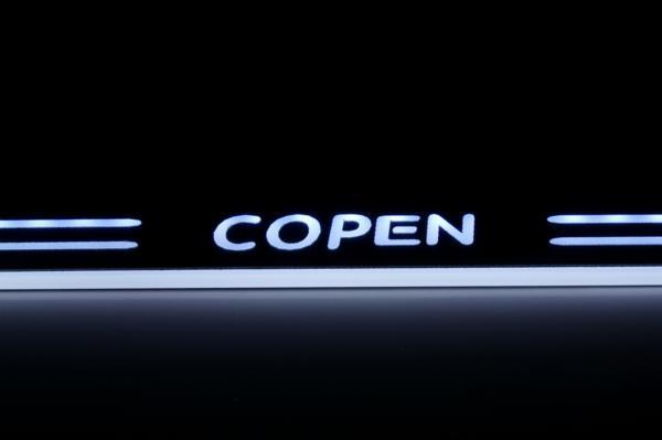 コペン　LA400　LEDスカッフプレート Copen　白　流れる