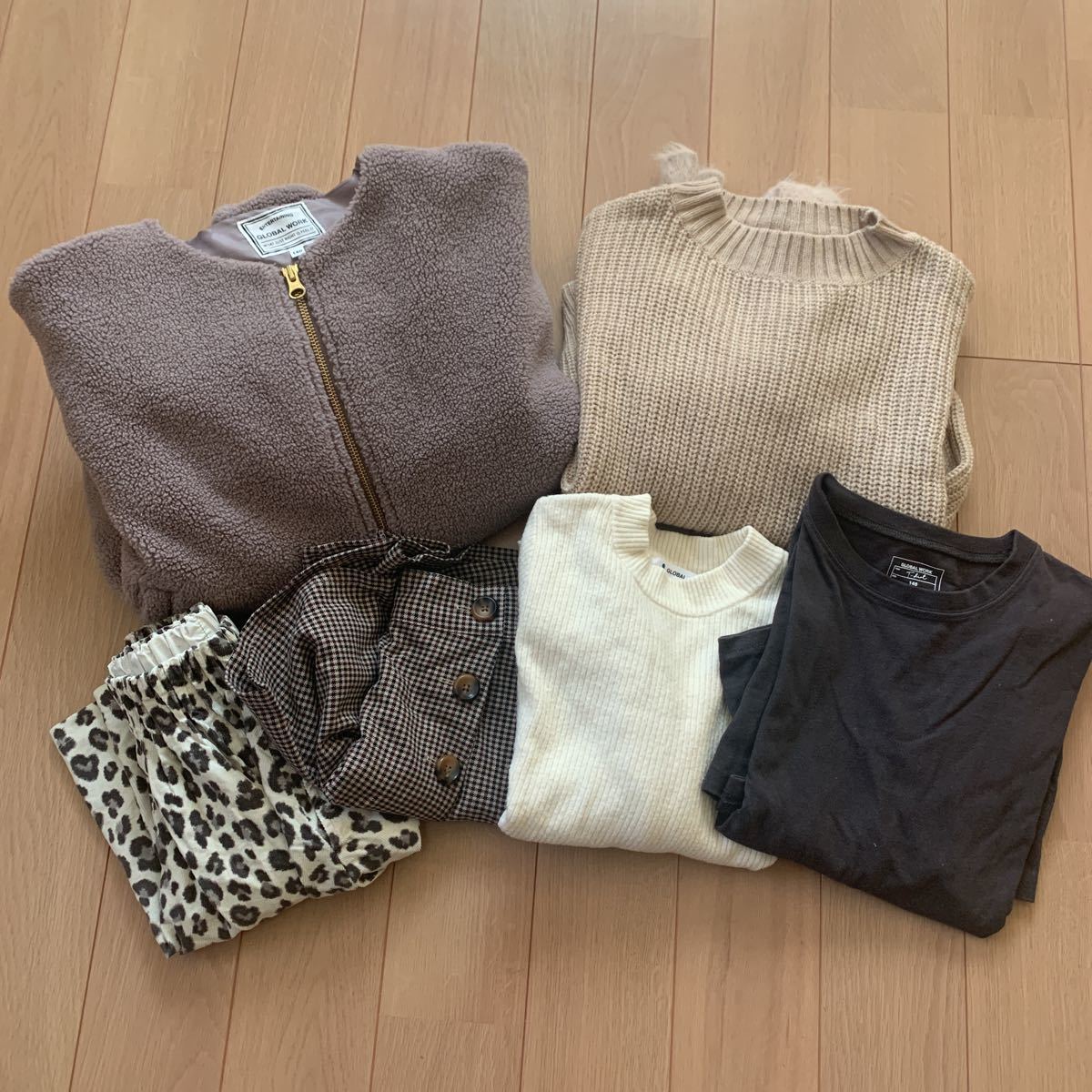 グローバルワーク冬服140センチ6点セットまとめ売り(セット、まとめ  