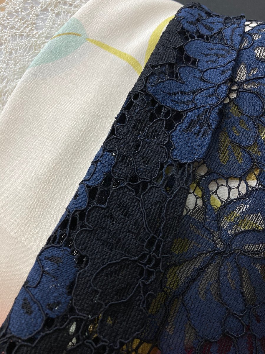 きものトゥレジュ☆レース羽織/新品/未使用品/身丈102/裄68/袖丈46/ナイロン75%、綿25%/黒・紺色系【Ｋ-247-1215ｓ】 tresjeune WEBSHOP -トゥレジュ- 1円 ☆良品☆ きものcocon☆羽織☆身丈92&frasl;裄69&frasl;身幅65&frasl;ポリエステル100%&frasl;ピンク×