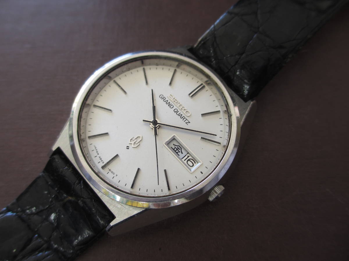 SEIKO グランドクォーツ 4843-8030 電池交換済 稼働品 腕時計/SEIKO/セイコー/4843-8110/GRAND QUARTZ/グランド クォーツ