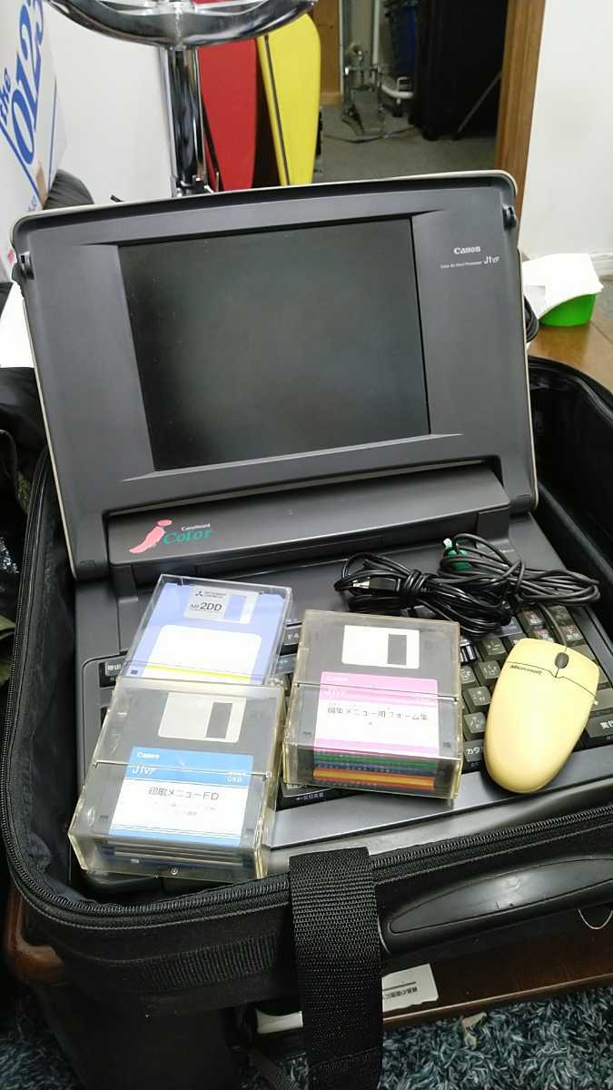 簡易動作確認済み☆ Canon CanoWord J Color J1VF ワープロ 