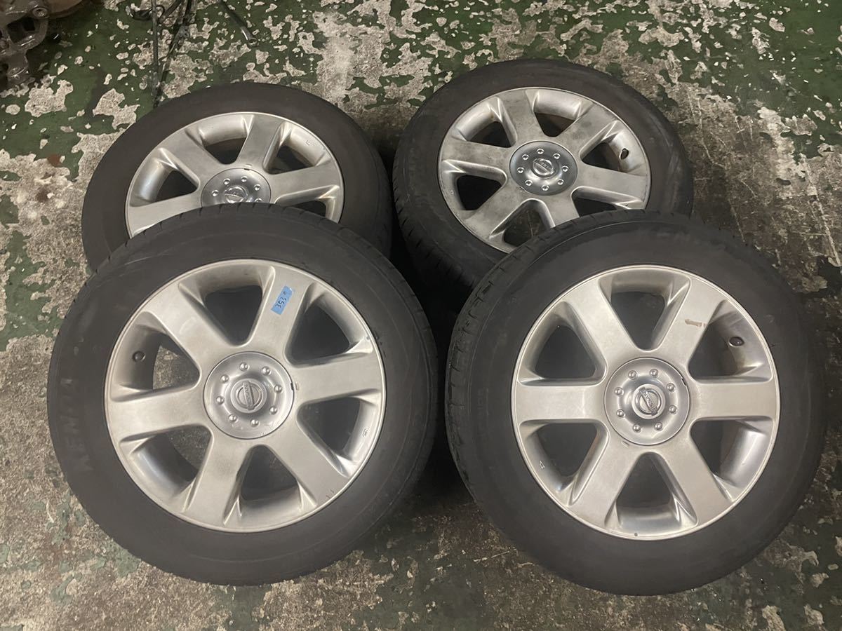 221214-3539 日産 NISSAN エルグランド E51 ハイウェイスター 取り外し 純正ホイール 17インチ 6.5J 215/60r17 (H)