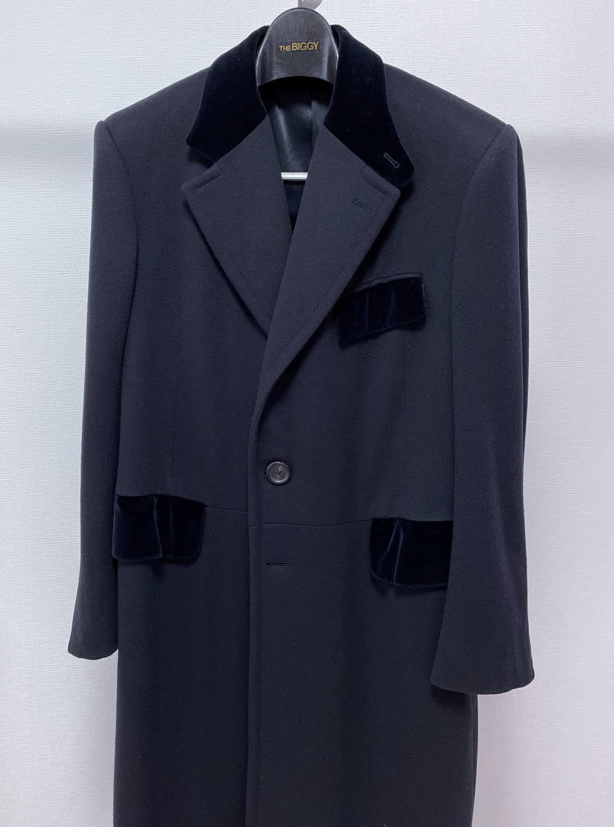 グッチ GUCCI トムフォード期 ロングコート 比翼 ウール×カシミヤ 38