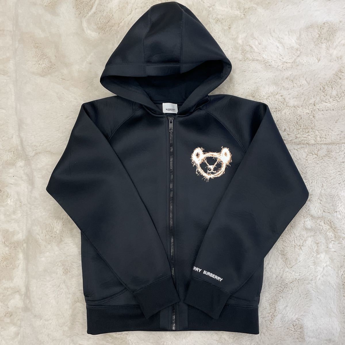 ＊バーバリーチルドレン＊14Y ジップアップパーカー ミニの通販 Burberry ジップアップパーカー サイズ14Y 164cm 黒 【公式