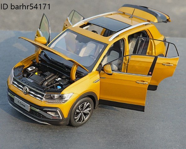 VW 1/18 T-Cross SUV 合金車 ゴールド | Volkswagen ミニカー Edition