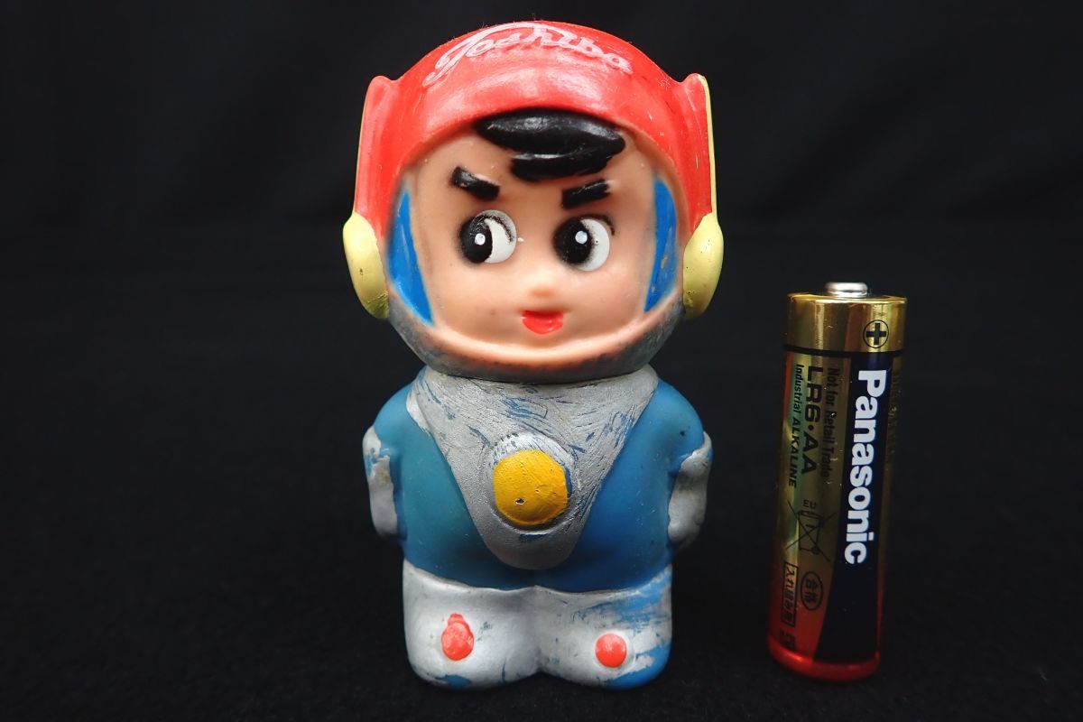 昭和レトロ ソフビ人形 TOSHIBA 東芝 光速エスパー君 貯金箱 保管品 