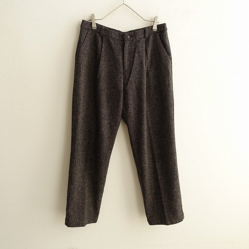 【定価2.8万】エヴァムエヴァ evam eva *wool tuck straight pants ウールタックストレートパンツ*2毛混(1-2212-184)【02L22】