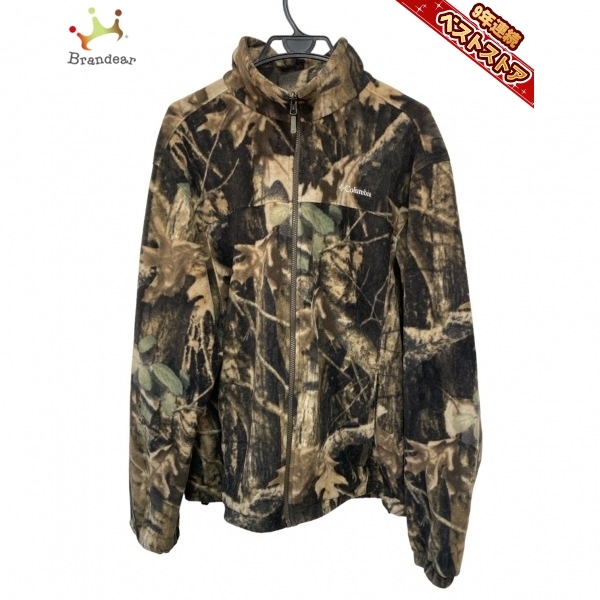 コロンビア columbia ブルゾン サイズXL ベージュ×黒×マルチ メンズ 春・秋物 ジャケット