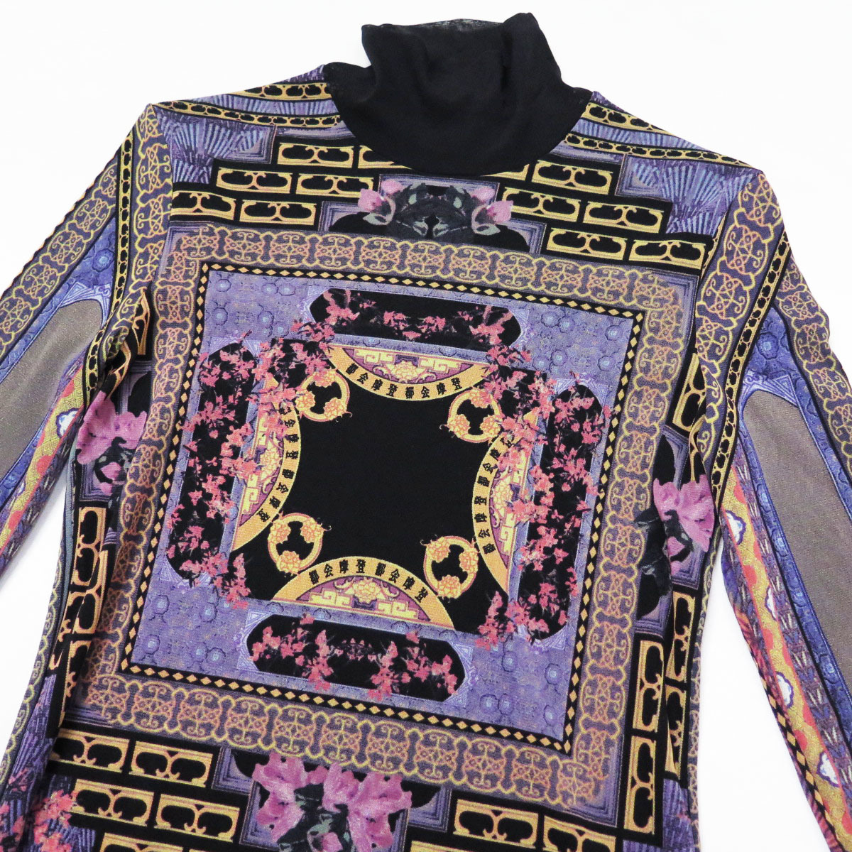 VIVIENNE TAM CHINOISERIE MESH HI NECK TOP ヴィヴィアンタム