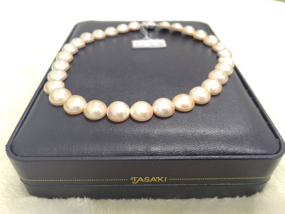 12-53 田崎真珠 TASAKI パールネックレス マベパール 約45cm パール
