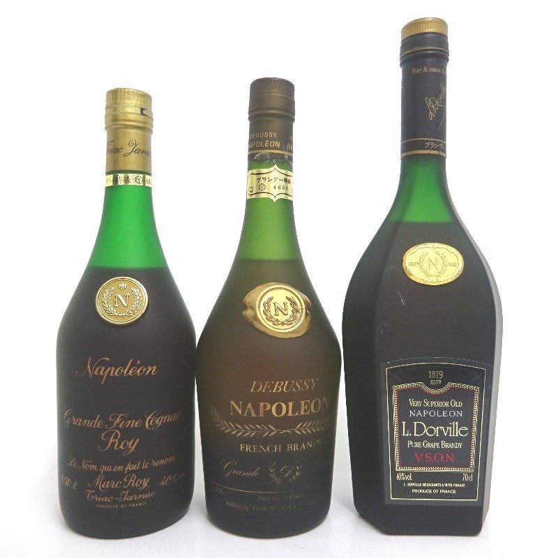 ブランデーフレンチブランデー ナポレオン 3本セット 700ml 未開封