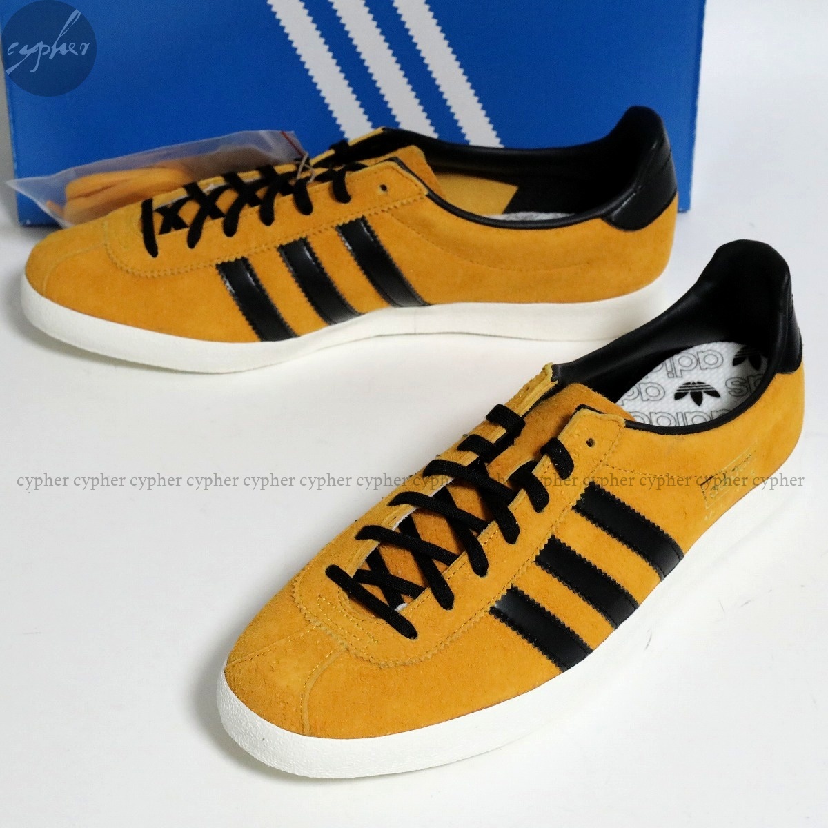 US8 26cm 新品 adidas MEXICANA スエード レザー スニーカー チーム カレッジ ゴールド H01823 黄 橙 黒 アディダス メキシカーナ 復刻