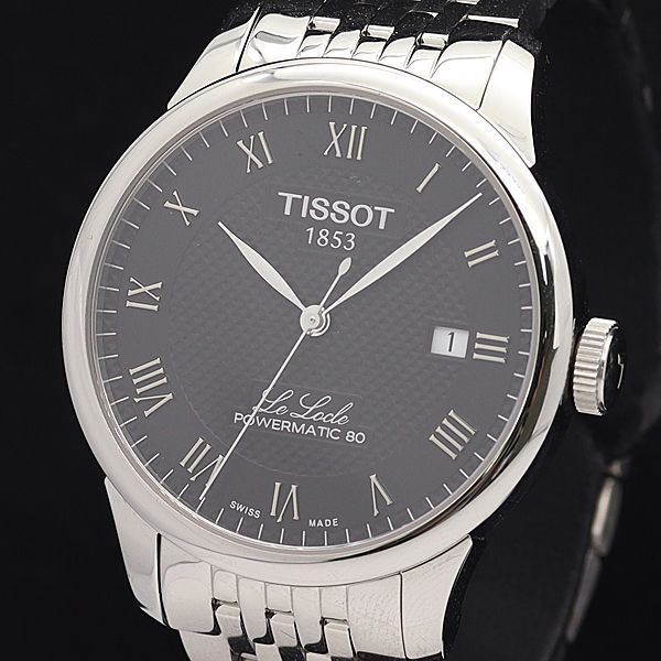 ティソ 自動巻き 裏スケ 1853 ラウンド　シルバー デイデイト メンズ 腕時計 TISSOT 腕時計