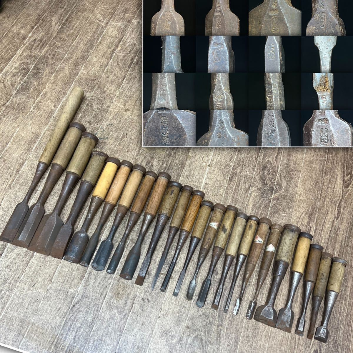 【限定セール，新作登場】 1円〜/24丁 在銘品多数 鑿 のみ 大工道具 刃物 本職 職人 手工具 まとめて 大量 セット 高芝/大内/又一/三郎/宮永 兵庫県姫路市発 K2(のみ)｜売買されたオークション情報、yahooの商品情報をアー のみ