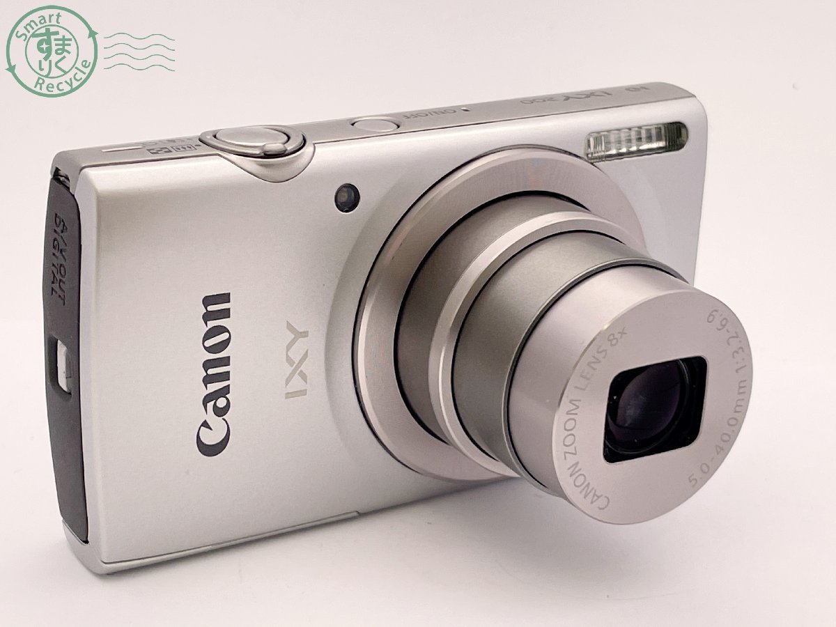 【最安値，低価】 12620100　▼Canon キヤノン IXY200 シルバー デジカメ コンパクトデジタルカメラ バッテリー ケーブル充電器 箱付き 通電確認済