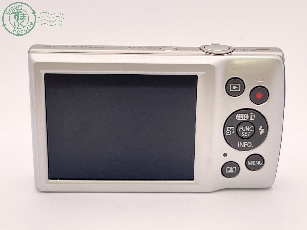 【最安値，低価】 12620100　▼Canon キヤノン IXY200 シルバー デジカメ コンパクトデジタルカメラ バッテリー ケーブル充電器 箱付き 通電確認済