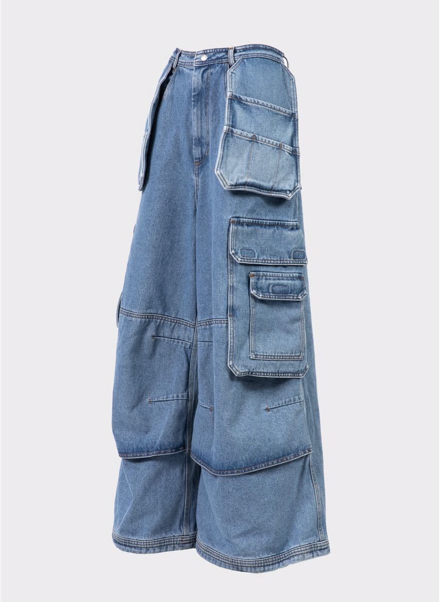 1円スタート！！22FW Sサイズ HED MAYNER ヘドメイナー CARGO DENIM 