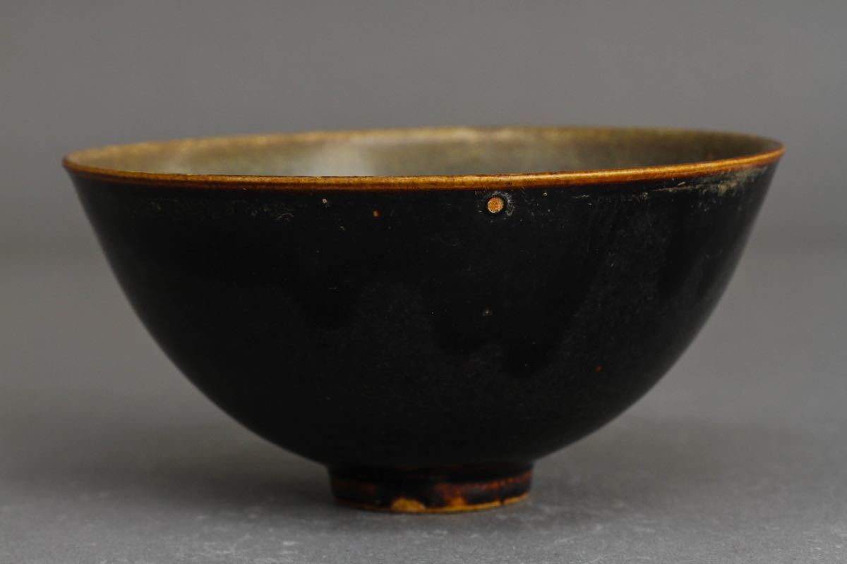 公式通販 天目茶碗 中国時代物 骨董品茶道具 陶器 共箱付き | 遠州好み